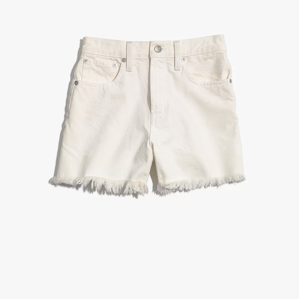 NWT MADEWELL Perfect Jean Short in tile white SIZE 24
